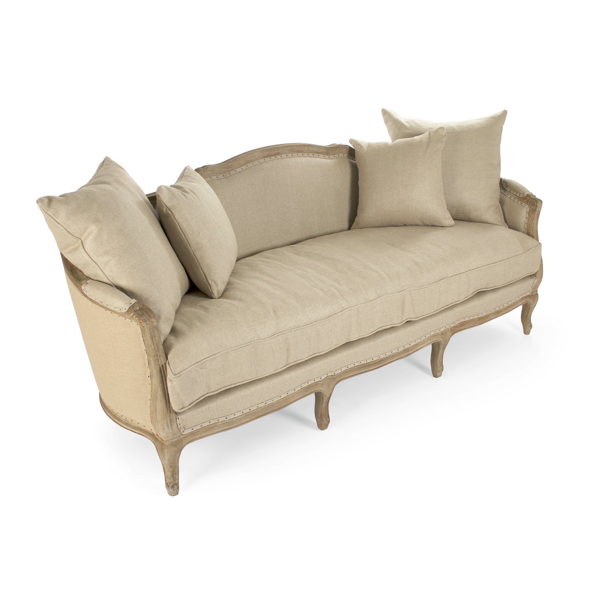 Maison Sofa, Linen & Limed Oak