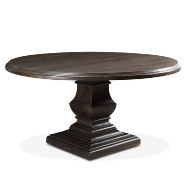 Toulon Round Dining Table, Vintage Brown: Rustic yet refined mango wood dining table with a timeless design