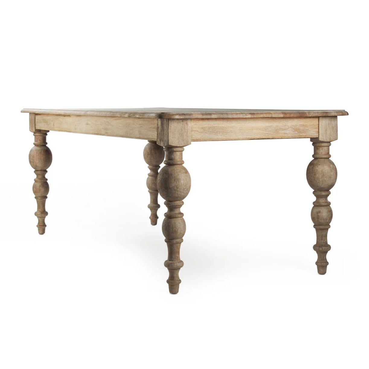 Elegant Felicia Dining Table featuring baluster legs and a timeless oak finish