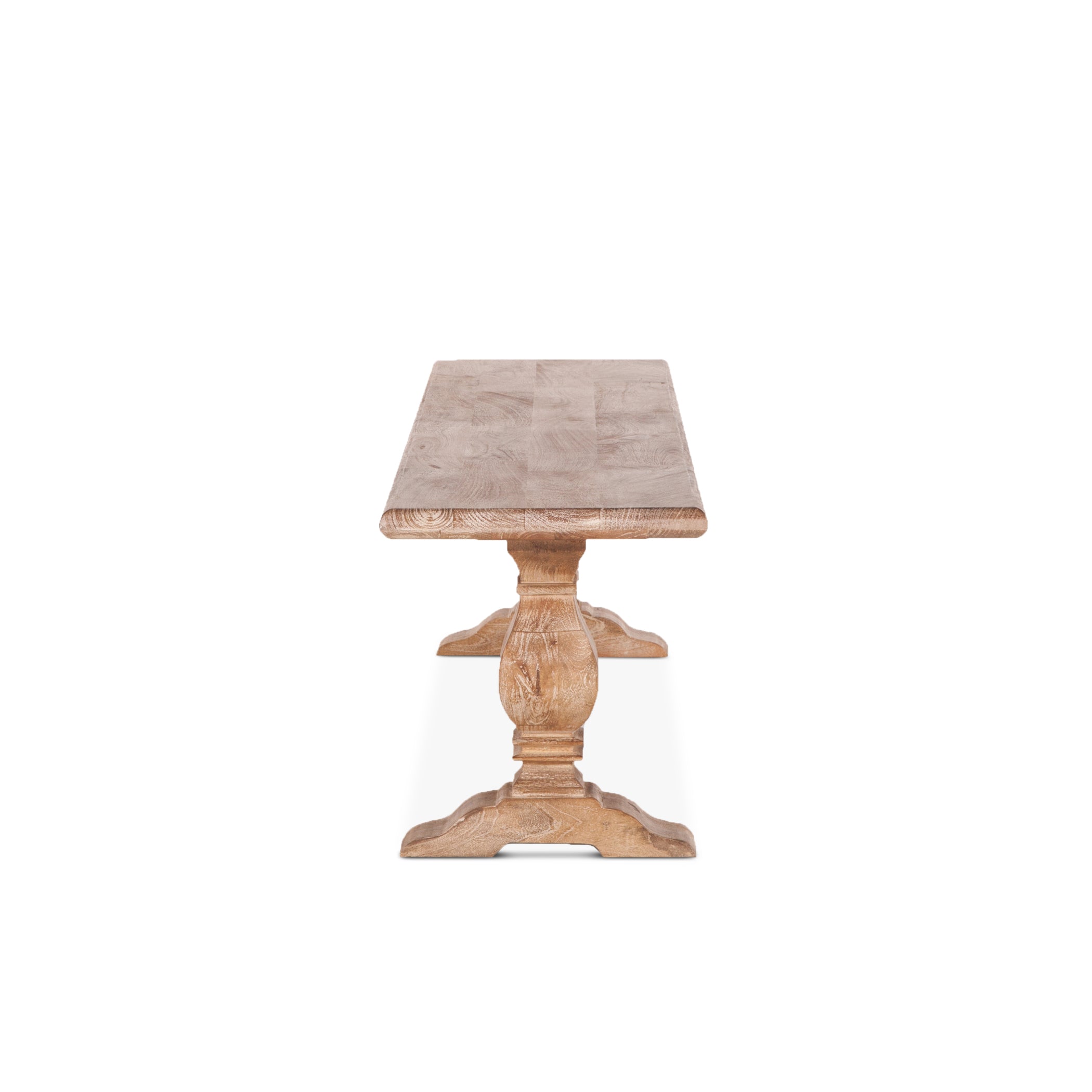 Elegant Pengrove 72" farmhouse dining bench, made from solid mango wood with a beautiful antique oak finish.