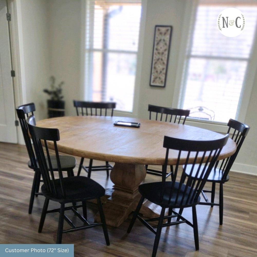 Large Round Dining Table for 8