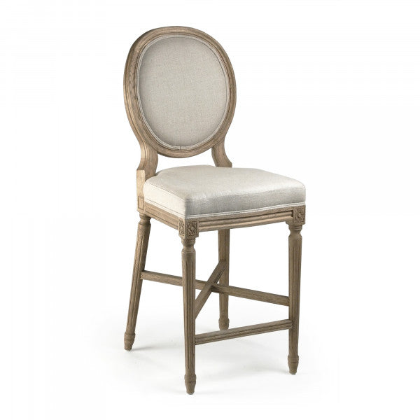 Medallion Counter Stool, Natural Oak