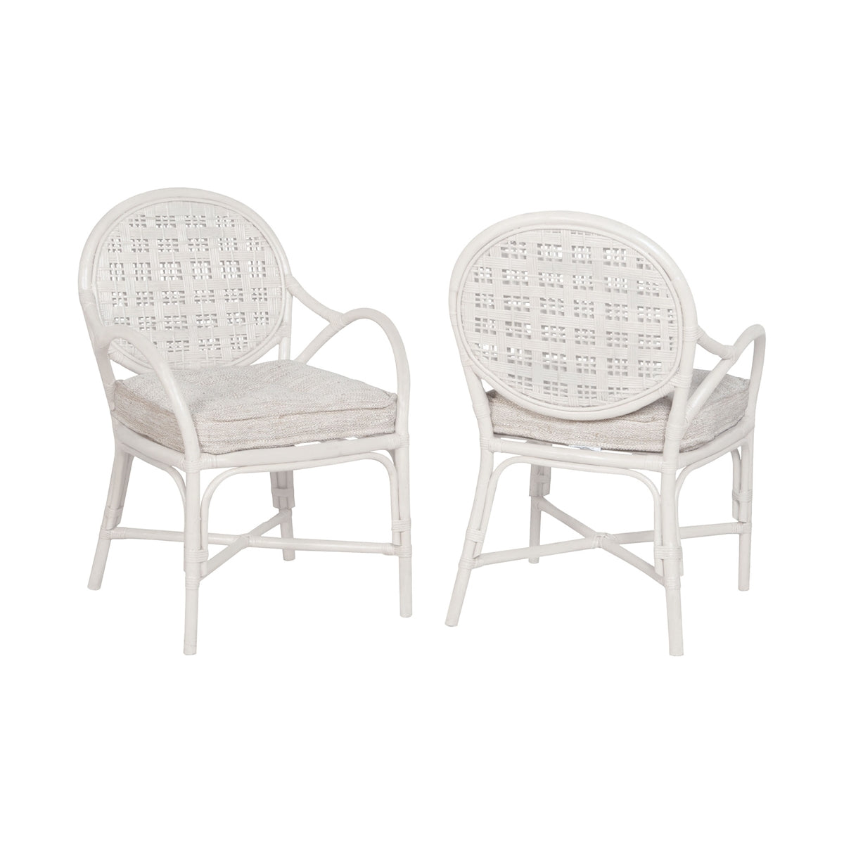Farmhouse Rattan Arm Chair