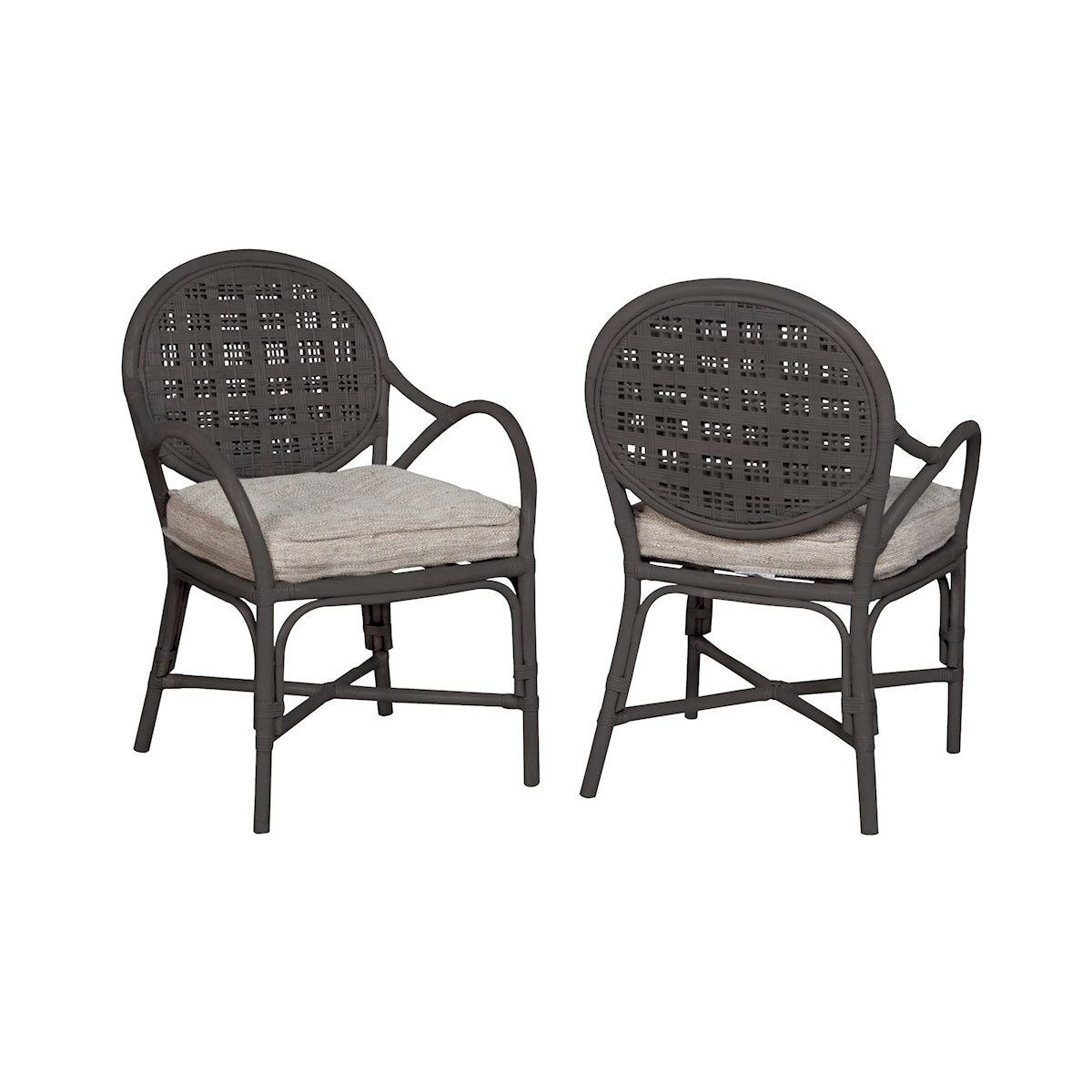 Farmhouse Rattan Arm Chair