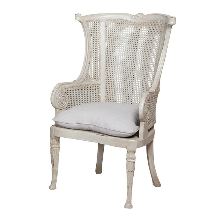 Caned Wing Back Chair