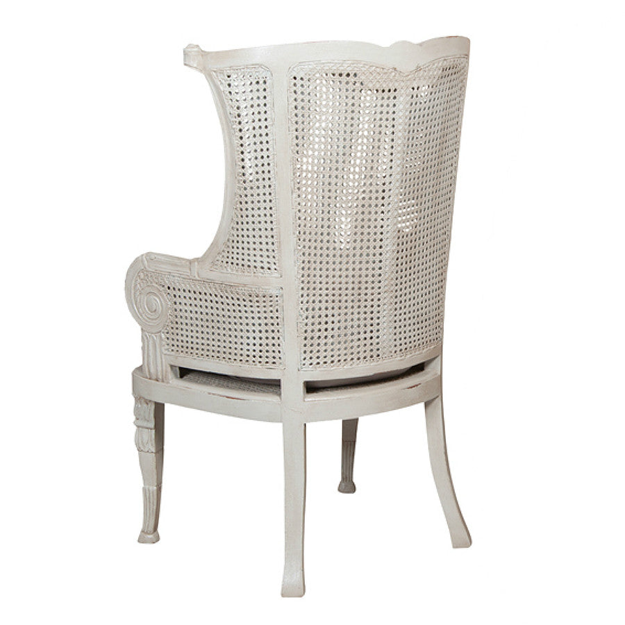 Caned Wing Back Chair