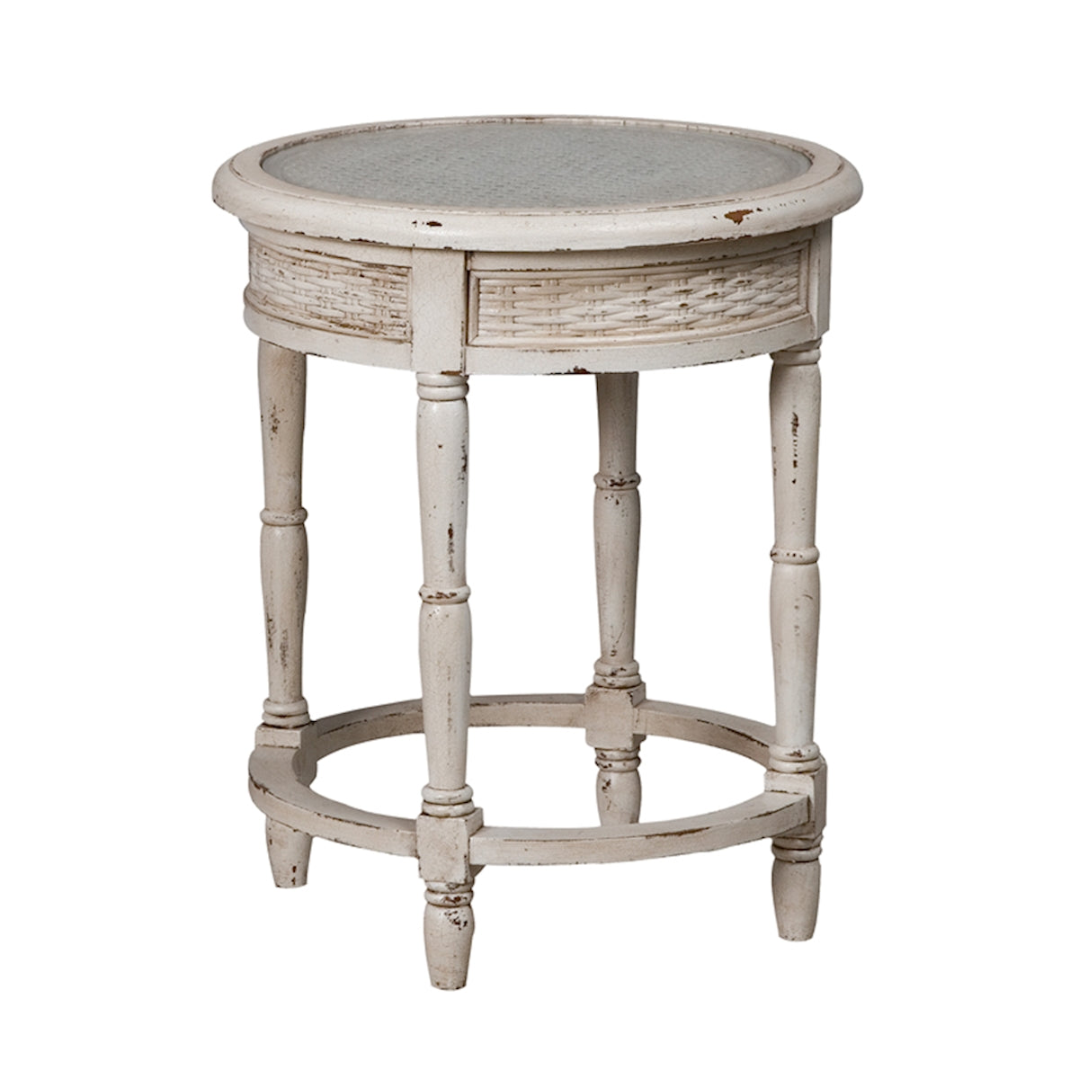 Caned Round Side Table
