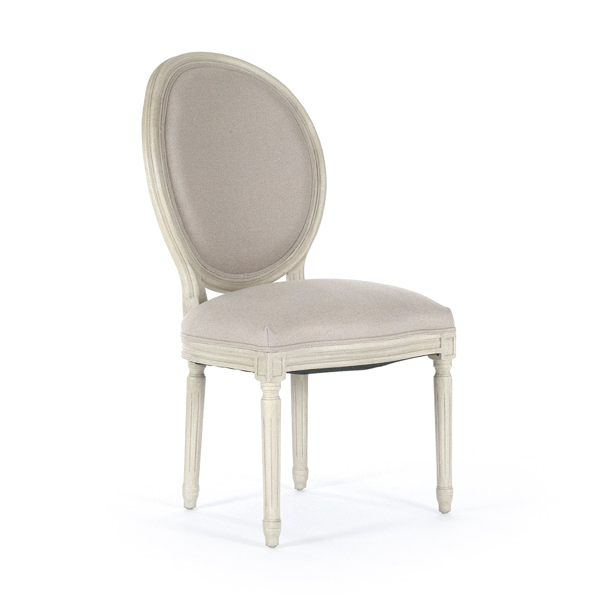 Medallion Side Chair, Distressed Ivory