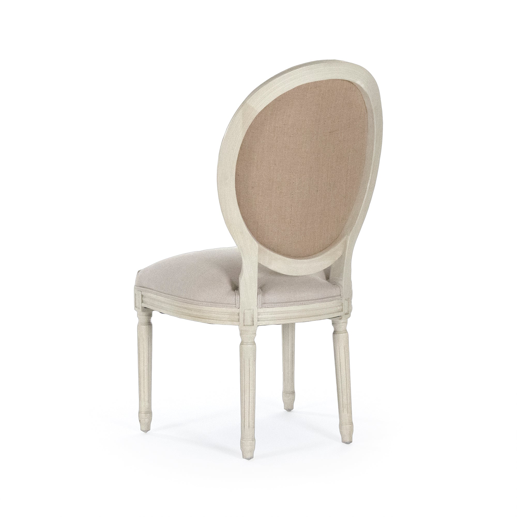 Medallion Side Chair, Distressed Ivory