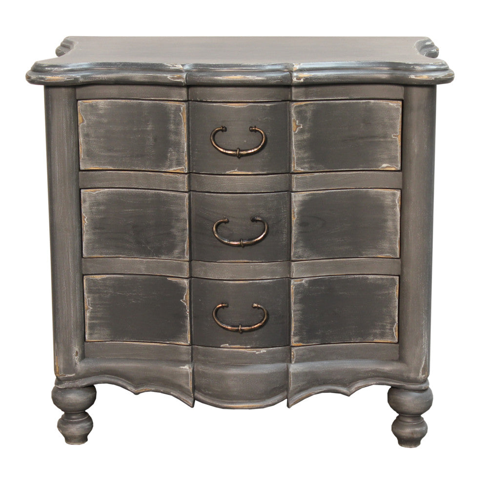 Gray Venetian Nightstand