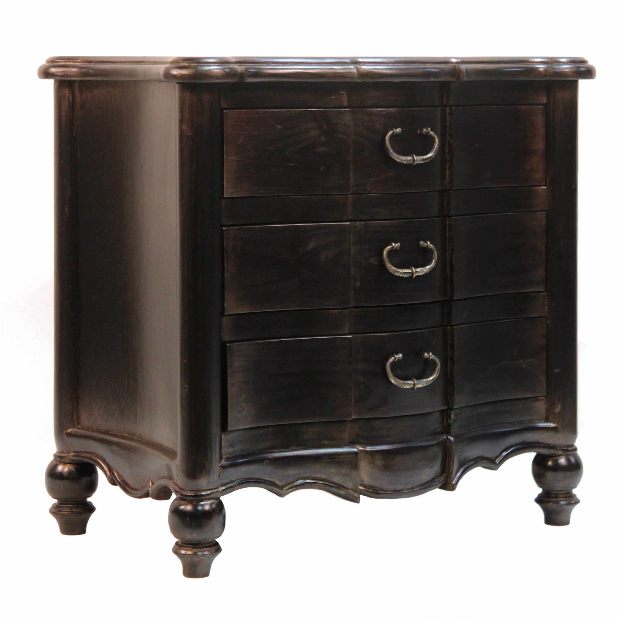 Black Luxe Venetian Nightstand