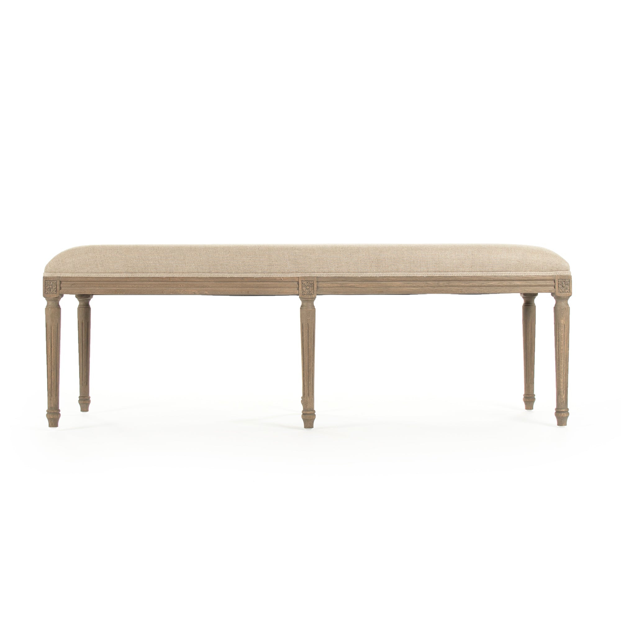 Louis Rustic Red Striped Bench