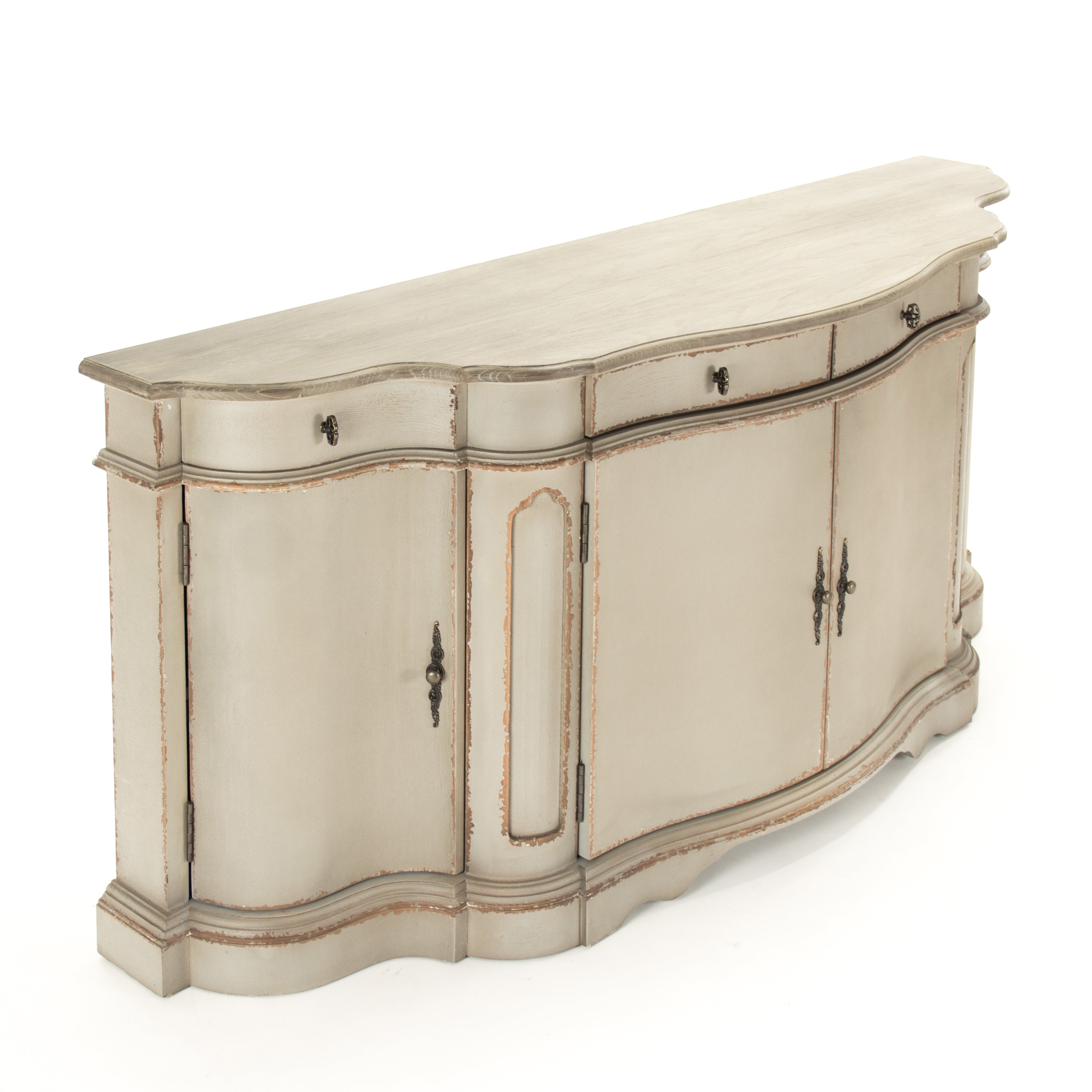 European-style Courbet Buffet Table with a warm, inviting finish.