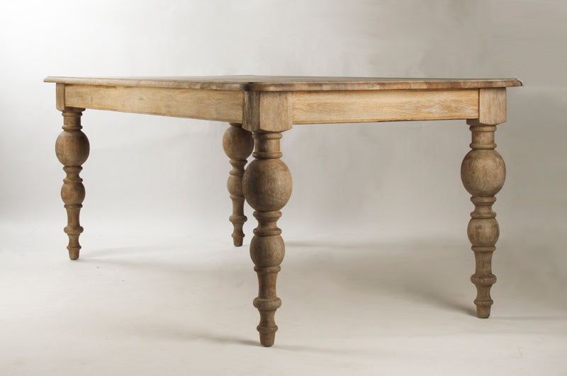 Solid oak Felicia Dining Table with intricate baluster legs for a sophisticated look.