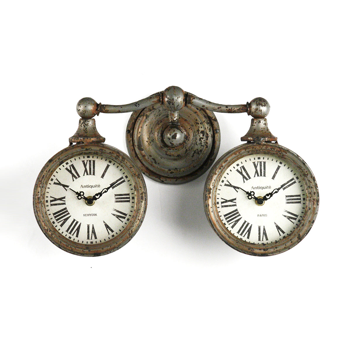 Vintage Iron Clock Fixture