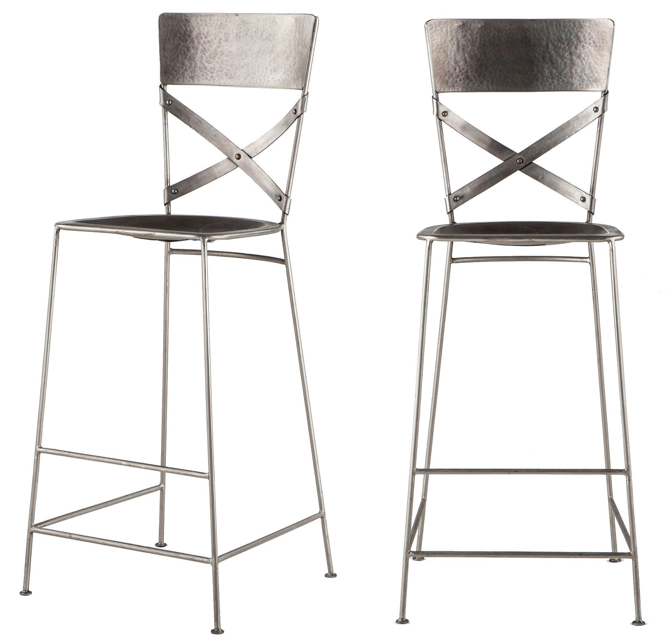 Artezia Antique Nickel Bar Stools