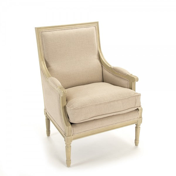 Louis Club Chair, Grey Oak