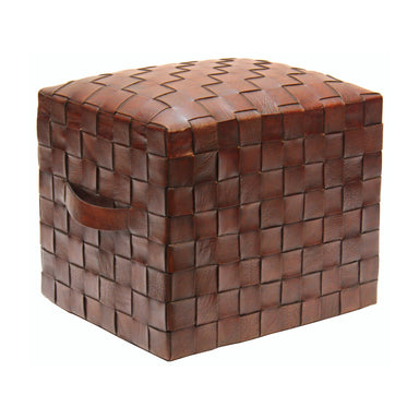 Brooklin Pouf made from real hand-crafted genuine leather for timeless style.