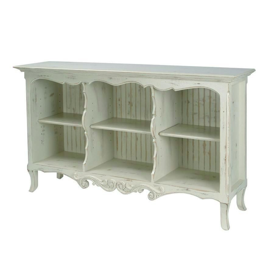 French Country Console - Distressed French Green Finish