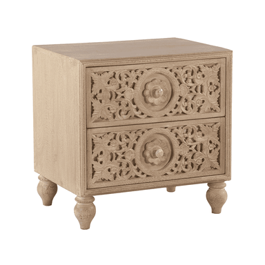 Mango wood night chest with solid construction