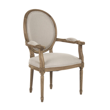 Zentique Medallion Arm Chair in Natural Oak