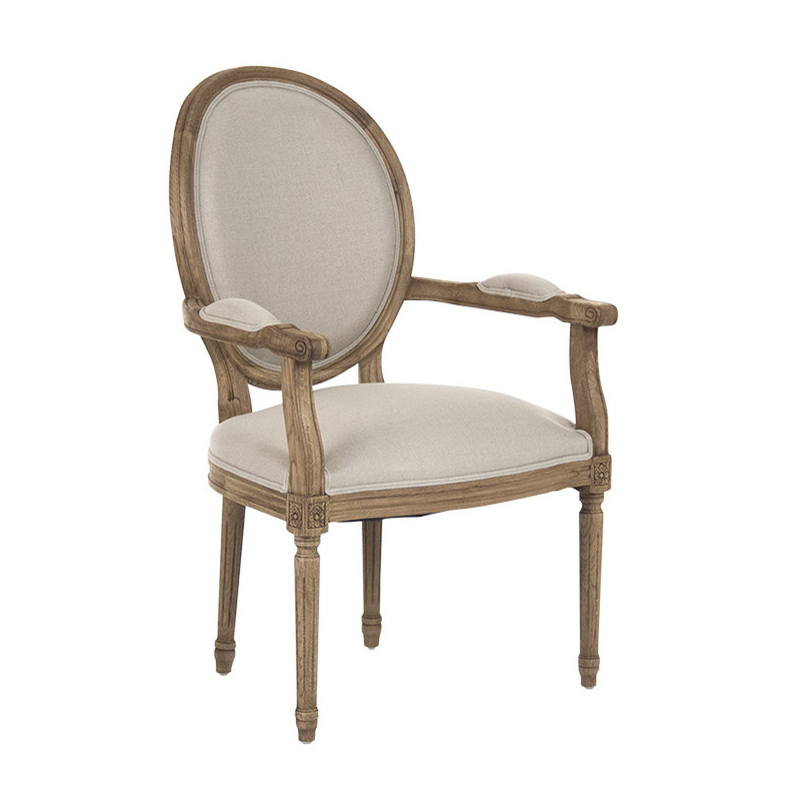 Zentique Medallion Arm Chair in Natural Oak