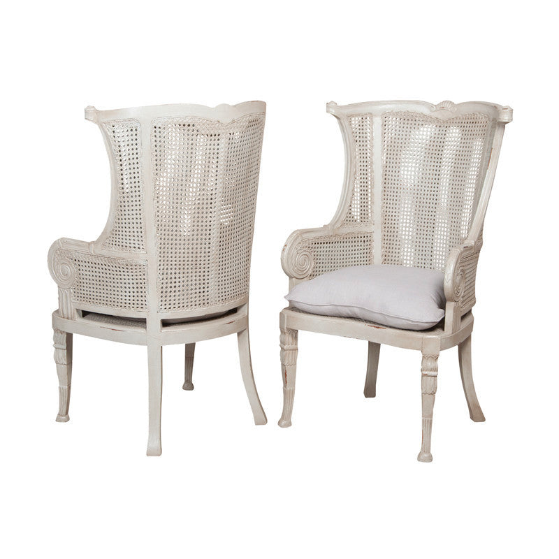 Occasional Chair - Caned Wing Back Chair