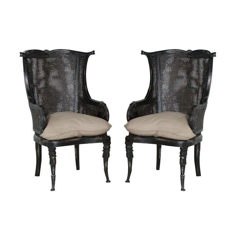Occasional Chair - Caned Wing Back Chair