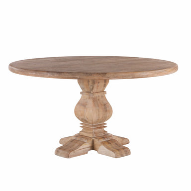 Pengrove mango wood round dining table with antique oak finish