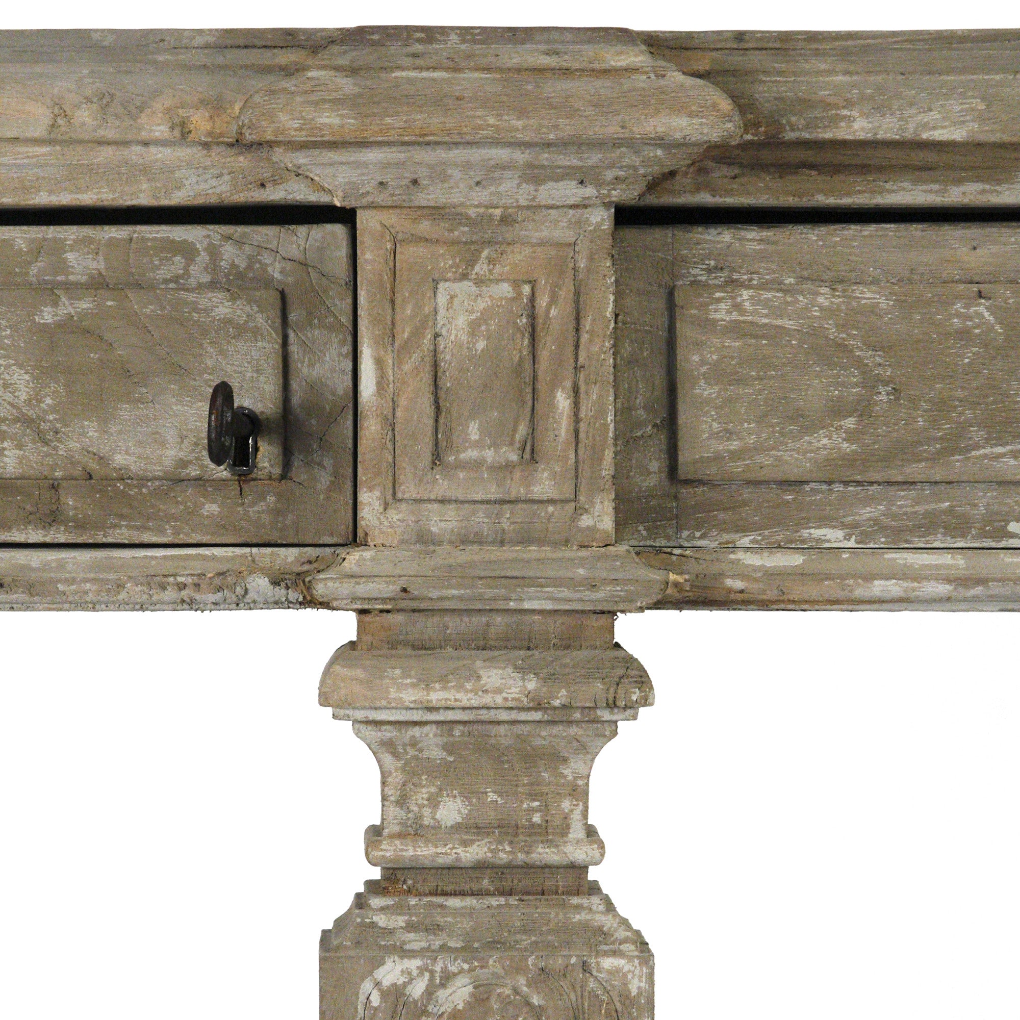 Rockford Long Console Table with Storage Drawers and Taupe Finish