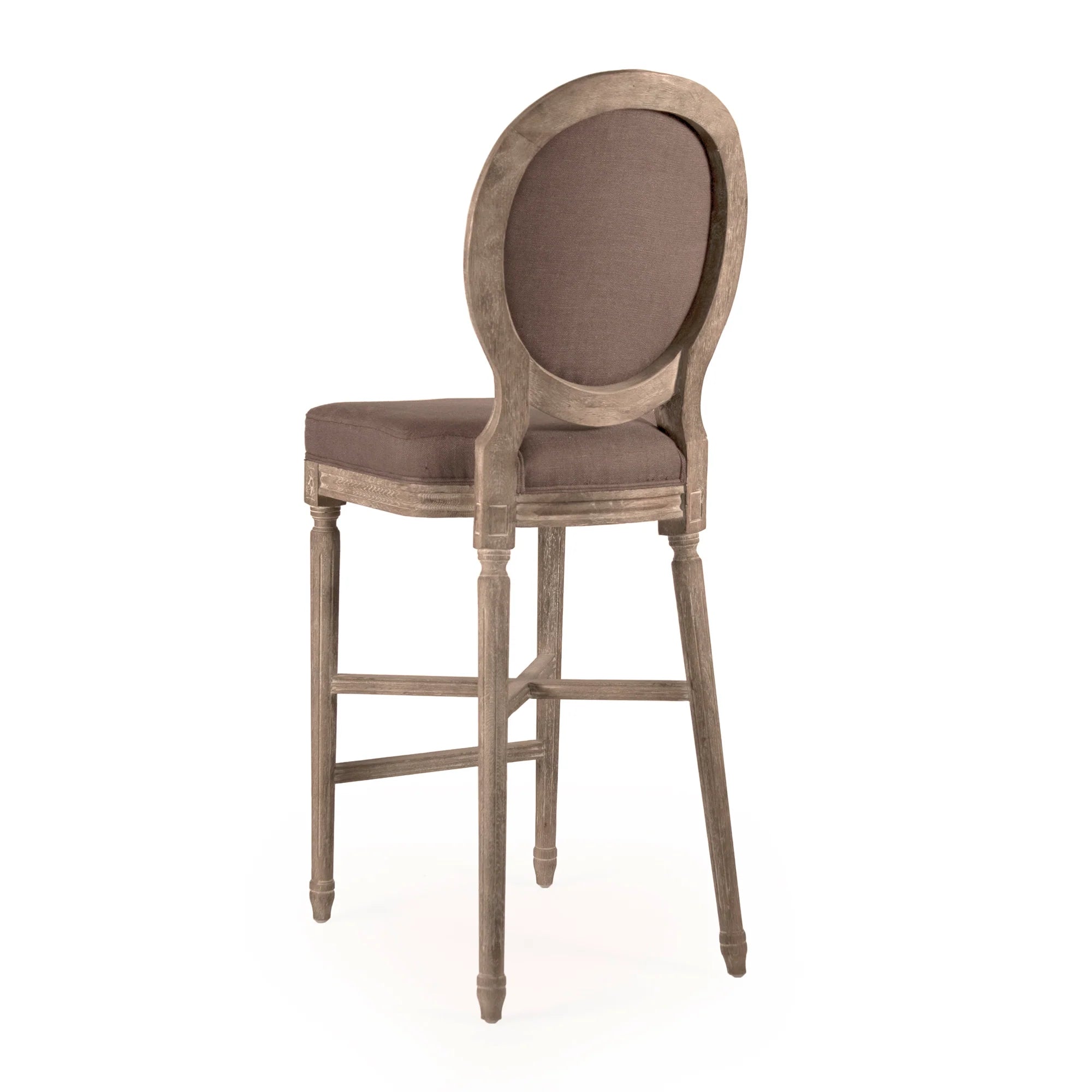 Medallion Bar Stool, Limed Grey Oak