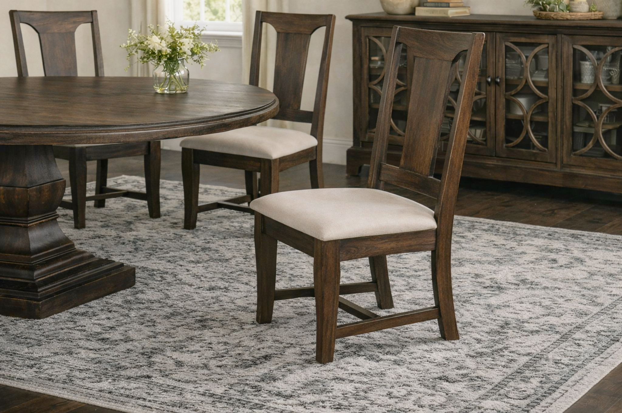 Toulon Upholstered Dining Chair, Weathered Mango