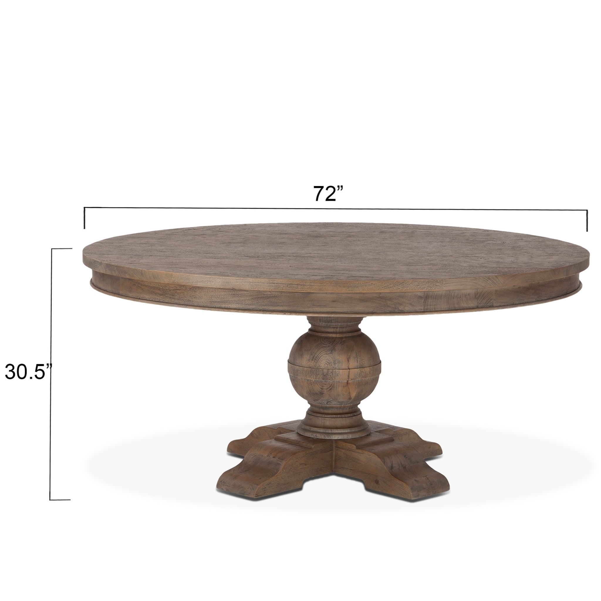 World Interiors Chatham Downs Round Dining Table (48-72