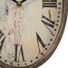 Vintage Paris Oval Wall Clock with Roman Numerals and Iron Frame