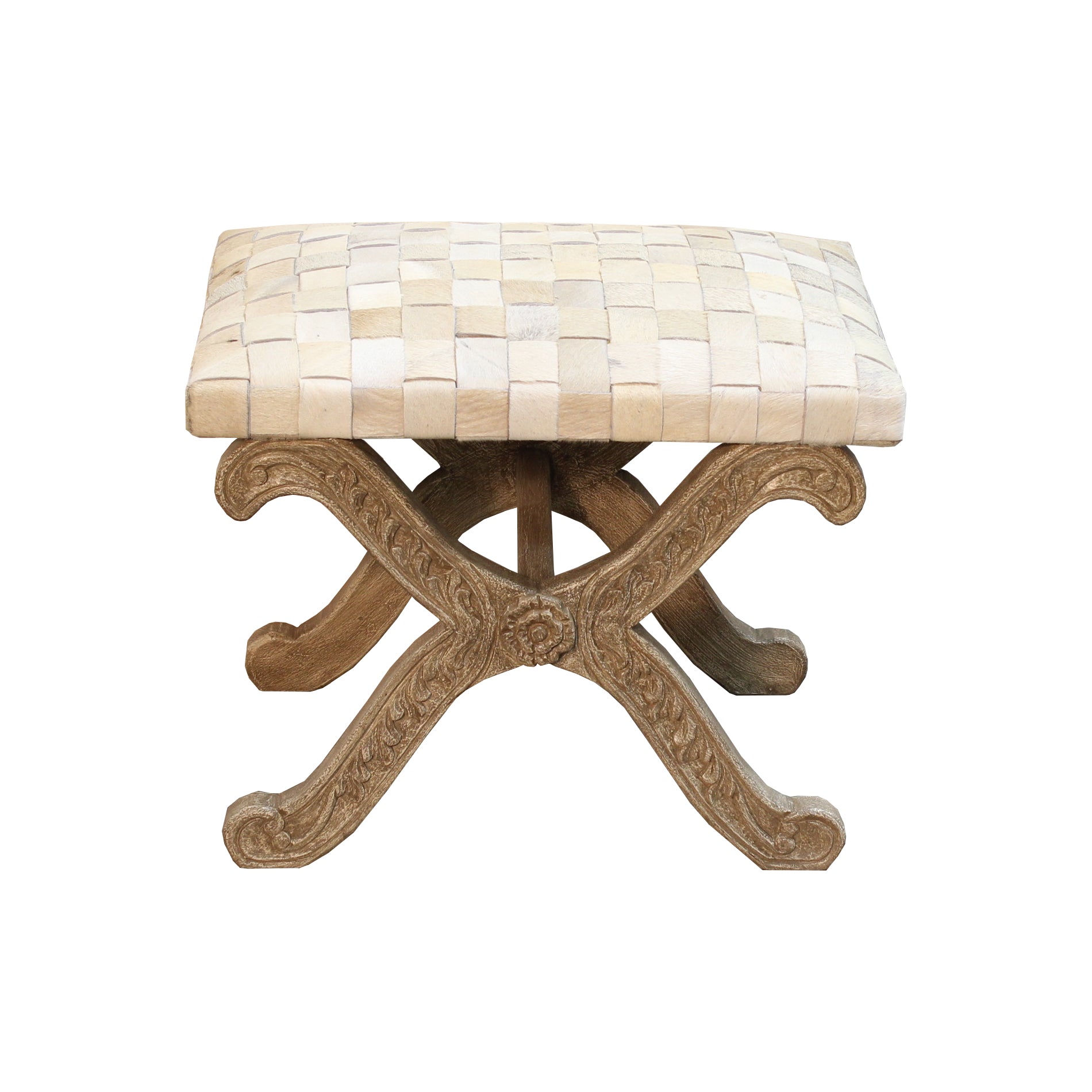 Carved Equis Stool