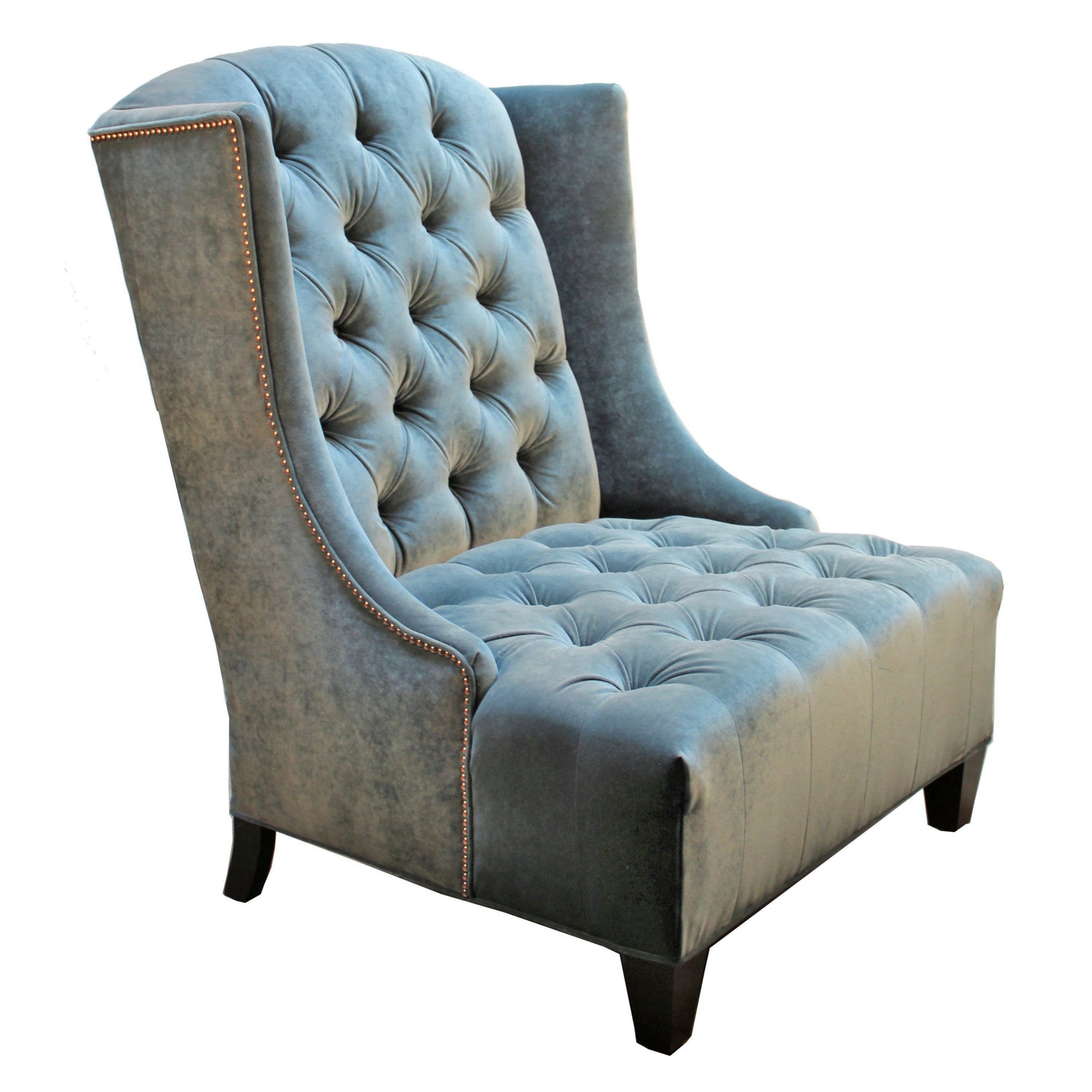 Rodin Oversized Velvet Wing Chair