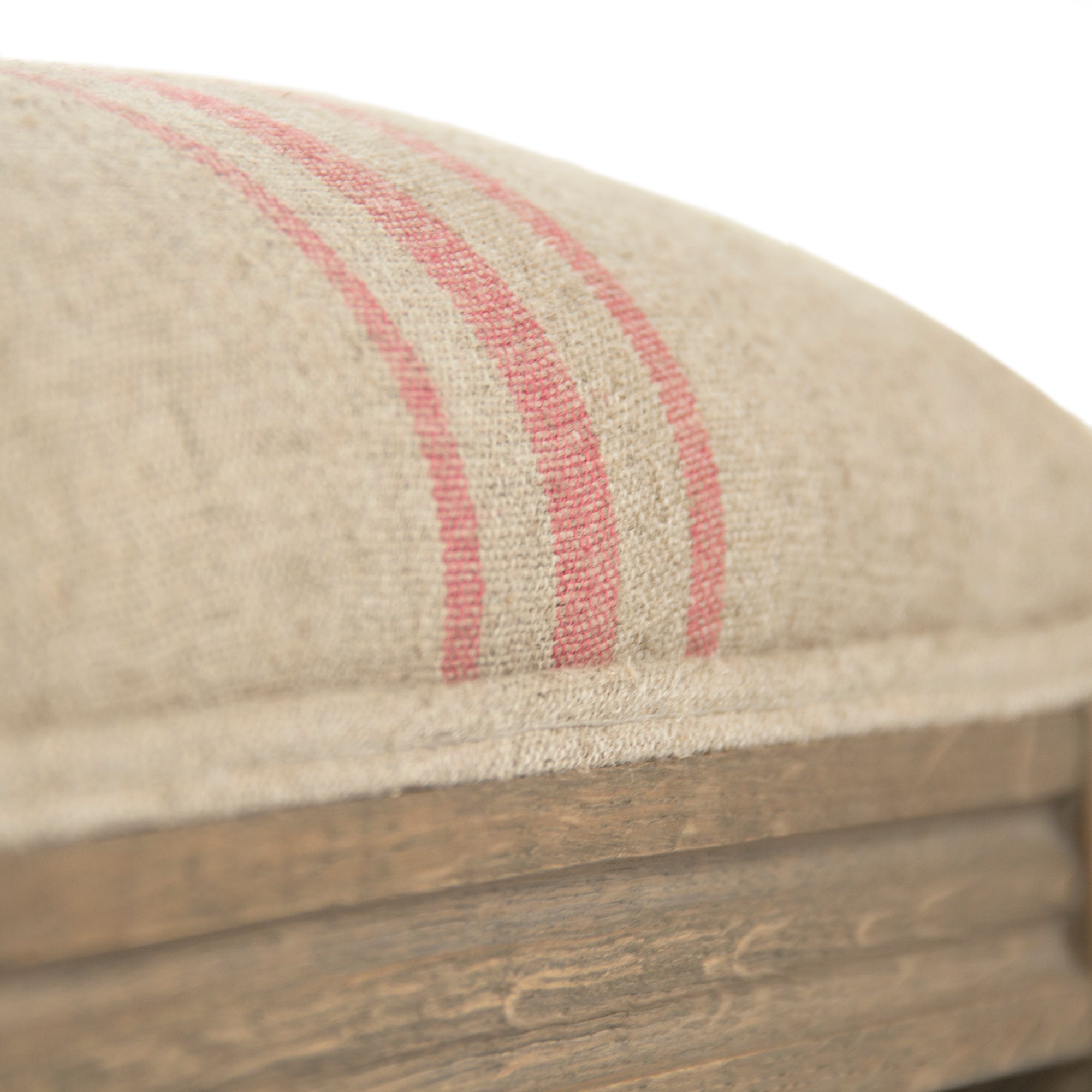 Louis Rustic Red Striped Bench