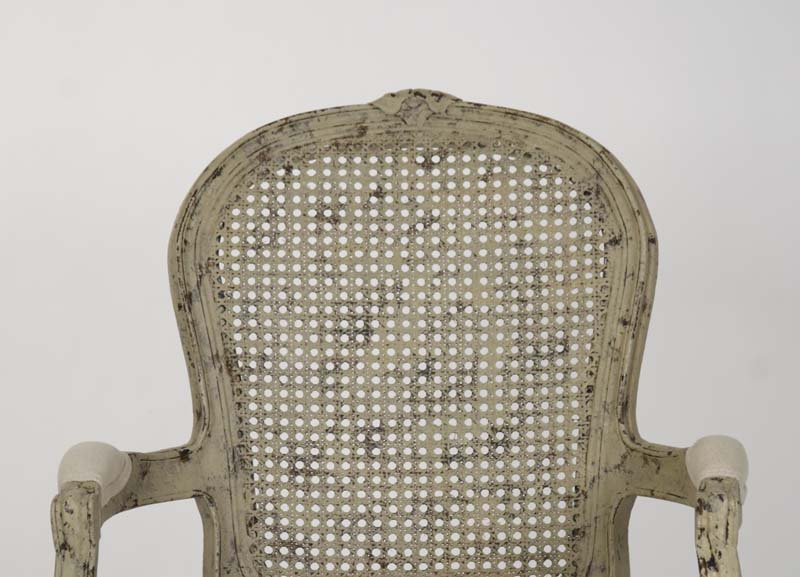  Lyon Cane Back Arm Chair: Available in Olive Green Zoom