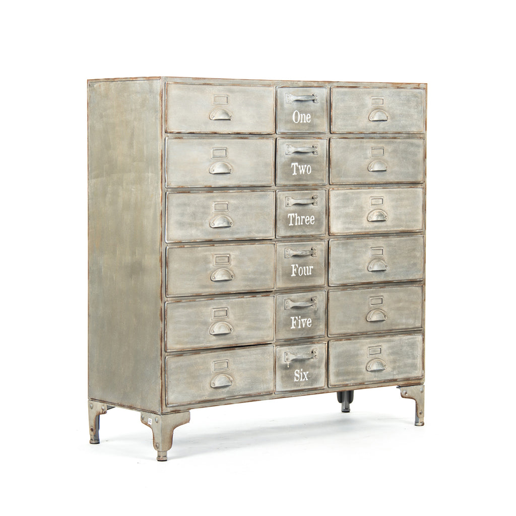 Zentique Oscar Drawer Cabinet | PC051 | Antiqued Filing Cabinets