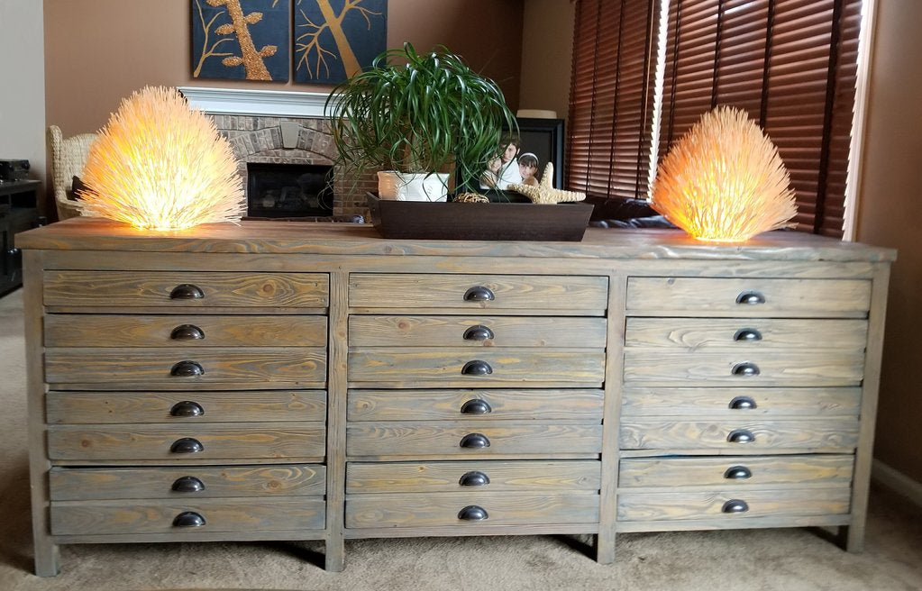 Salvaged Wood Printmaker's Sideboard