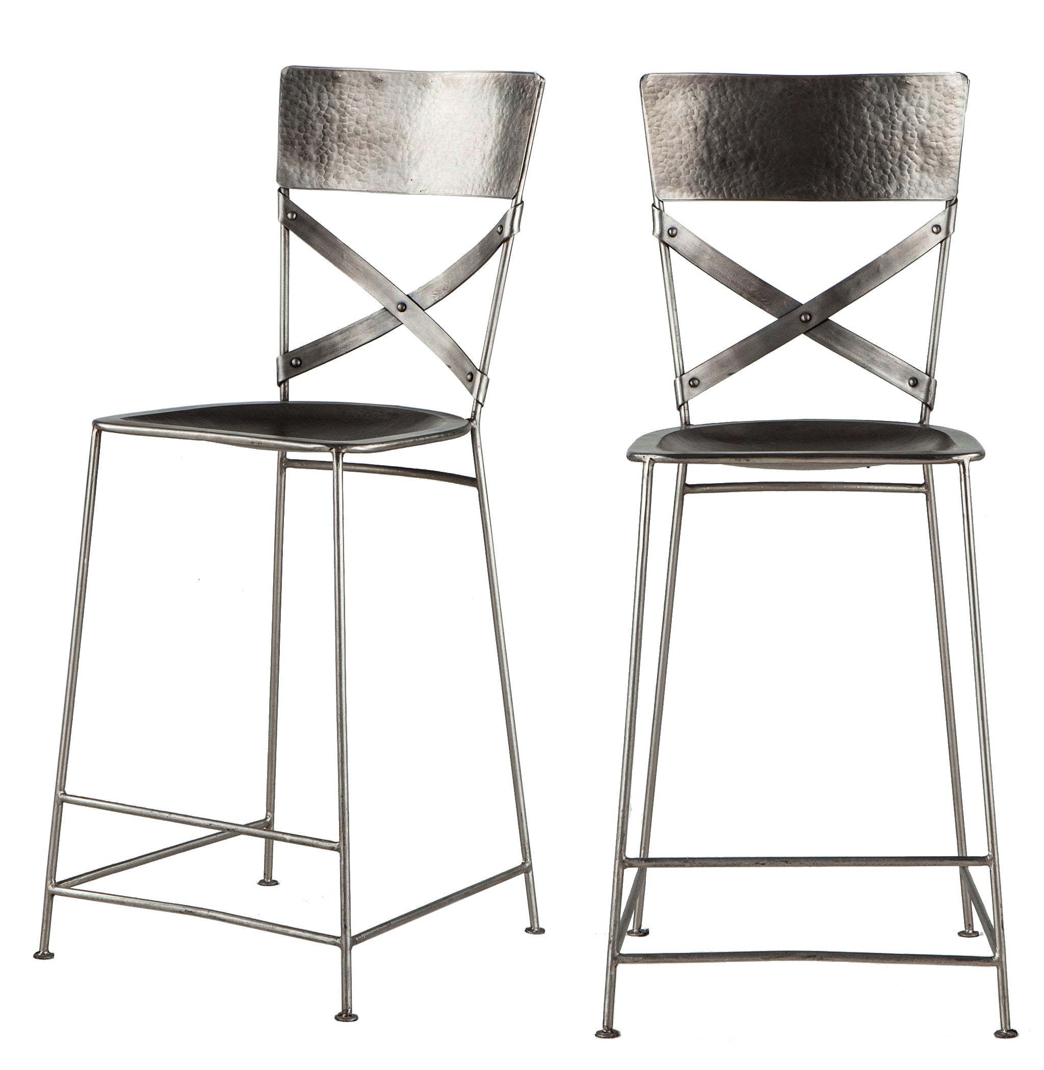 Artezia Antique Nickel Bar Stools