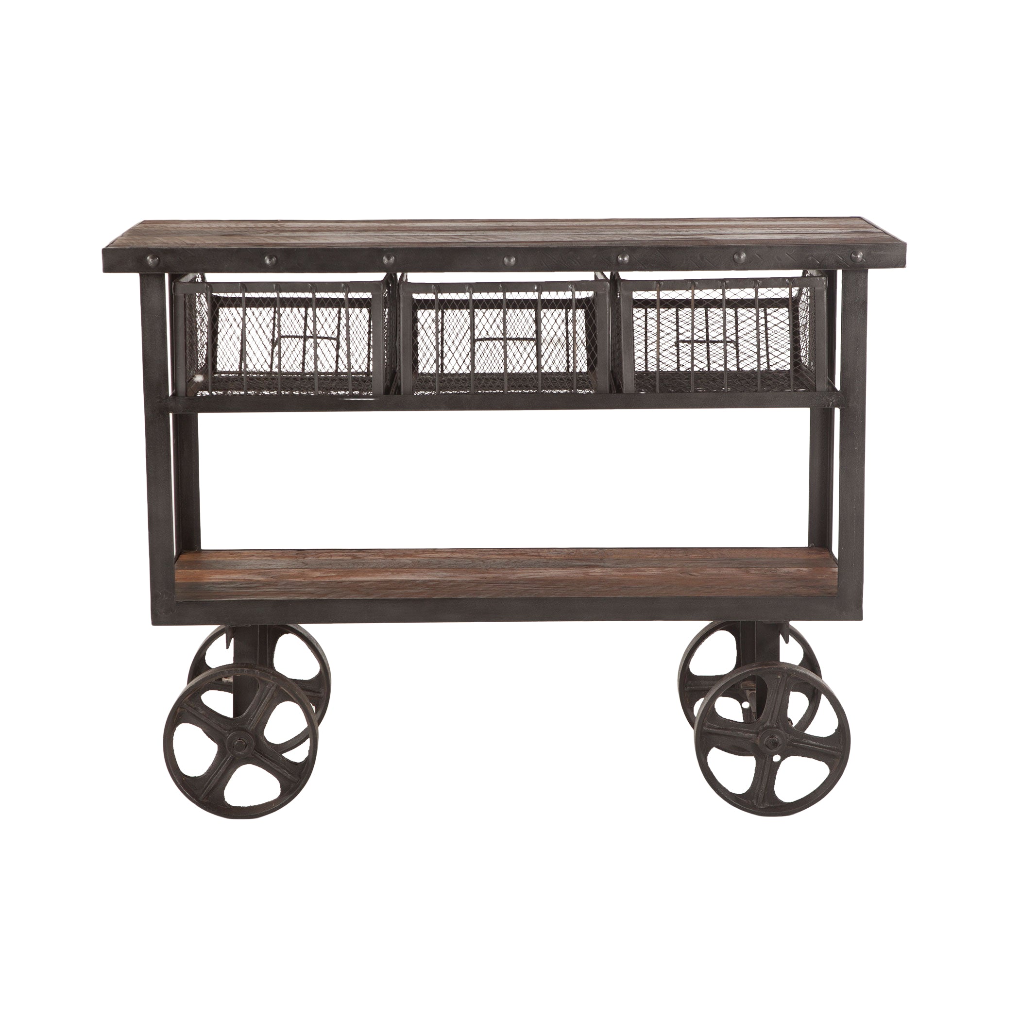 Paxton Reclaimed Teak Utility Cart