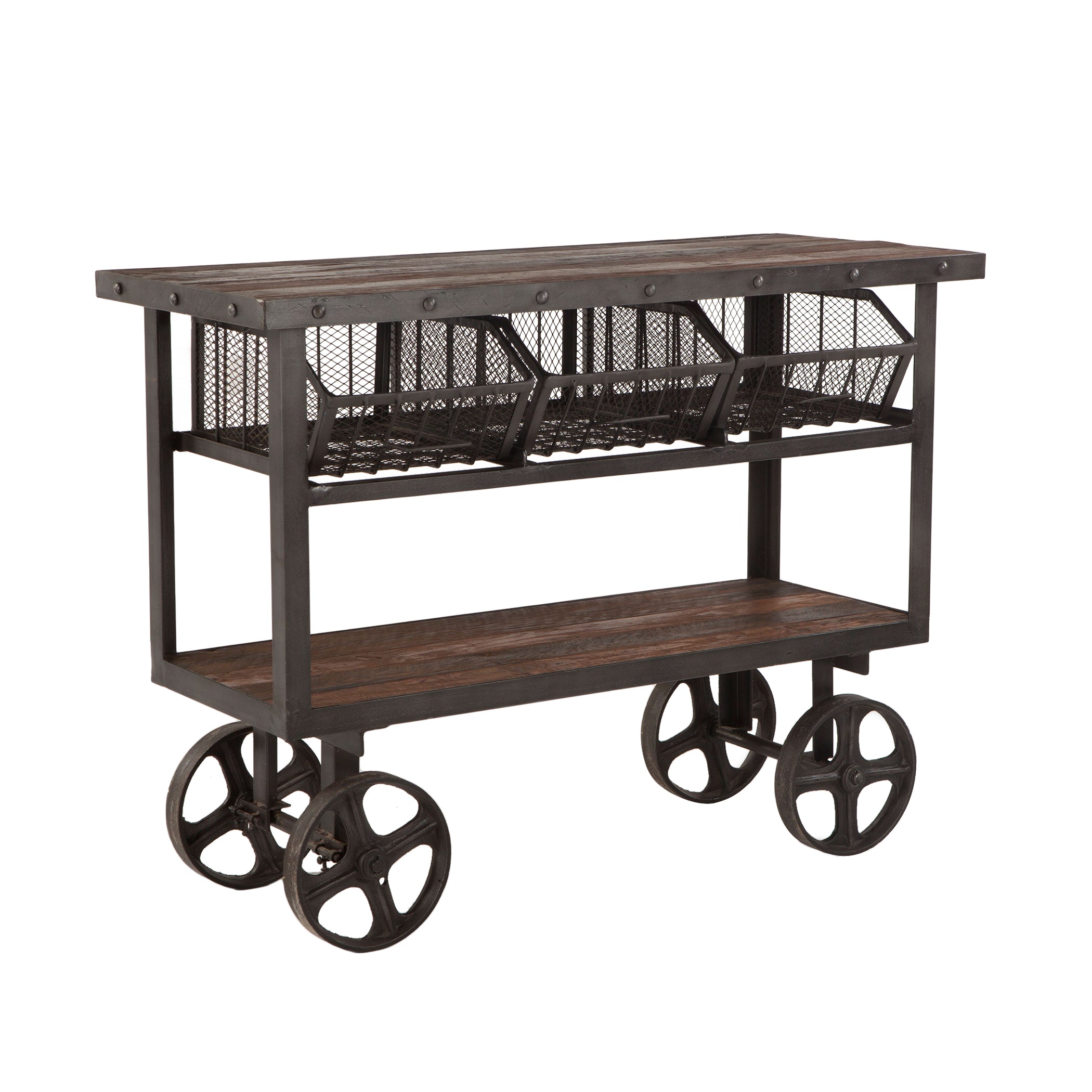 Paxton Reclaimed Teak Utility Cart