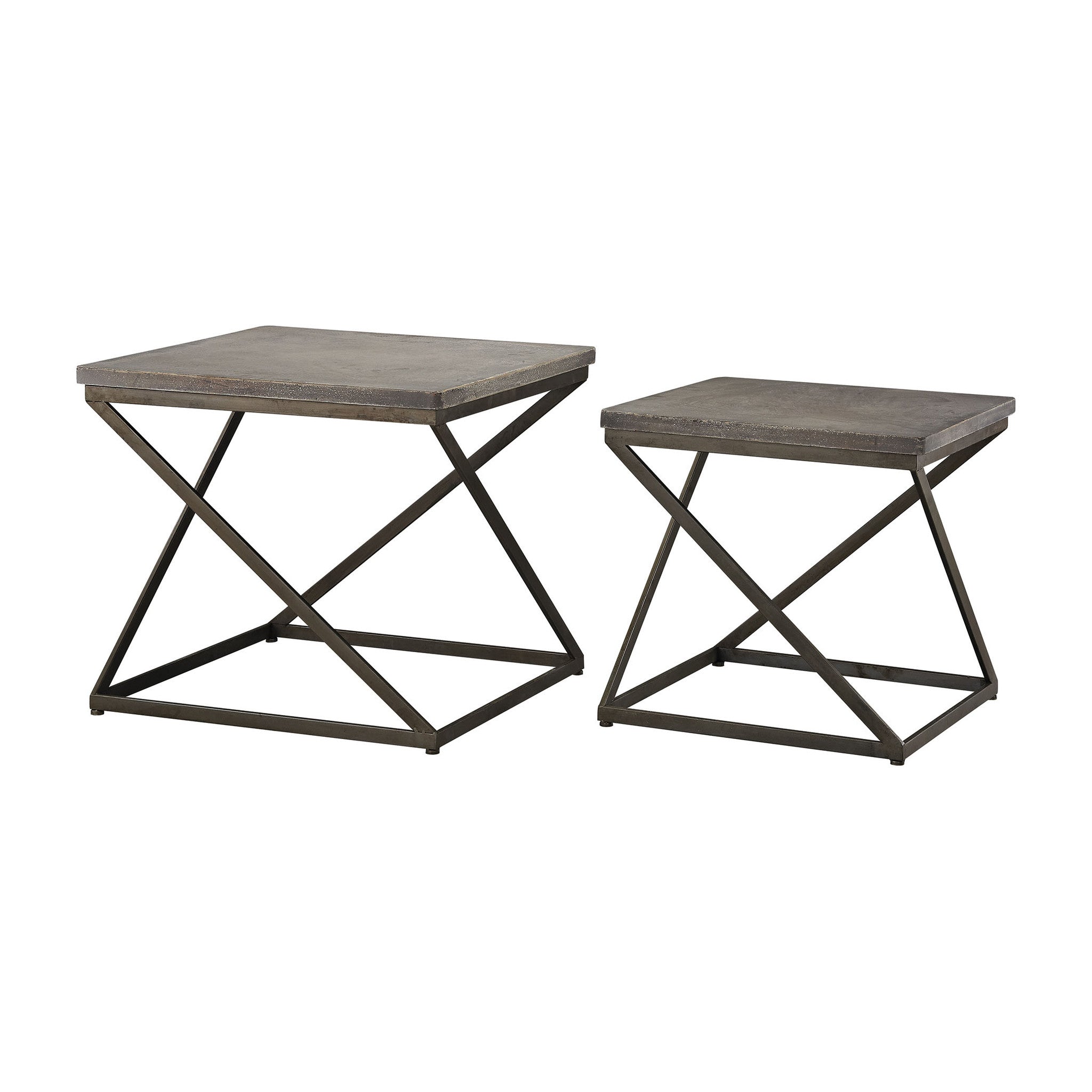 Accent Table - Moya Aged Iron Accent Tables (Set Of 2)