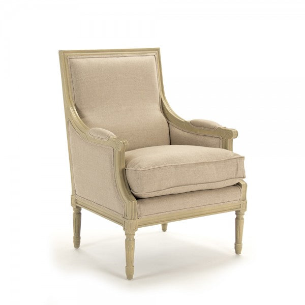 Louis Club Chair, Grey Oak