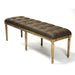 Bench - Louie Tufted Bench, Limed Oak & Aubergine