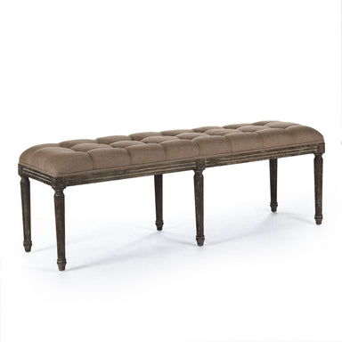 Bench - Louie Tufted Bench, Limed Oak & Copper