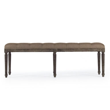 Bench - Louie Tufted Bench, Limed Oak & Copper