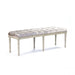 Bench - Louie Tufted Bench, Oak & Antique Rose