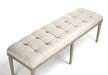 Bench - Louie Tufted Bench, Olive & Linen